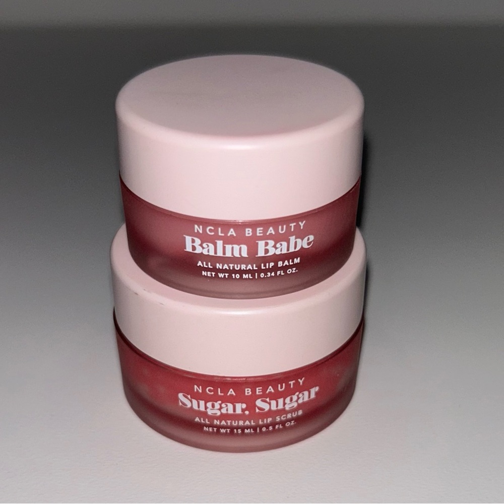 *NWT* NCLA Beauty Pink Champagne Lip Balm and Scrub Set